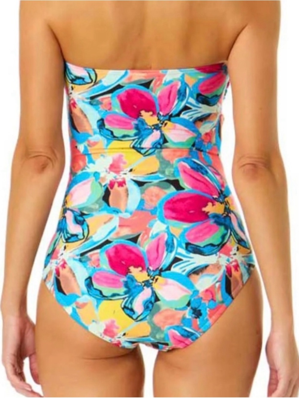 Anne Cole Colorful Floral One-Piece Swimsuit - Multicolor Sz 10 - Picture 2 of 4